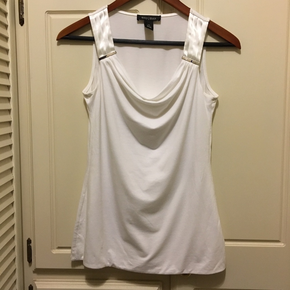 WHBM White Draped Top